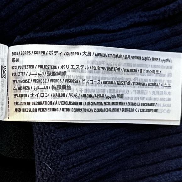 Hollister women’s Navy  Striped V-Neck Sweater NWT preppy Small - Picture 6 of 9